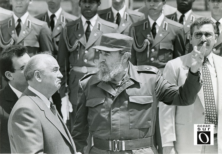 Fidel Castro y Gorvachev